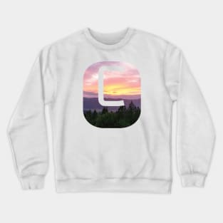 Initial C Sunset Photograph Crewneck Sweatshirt